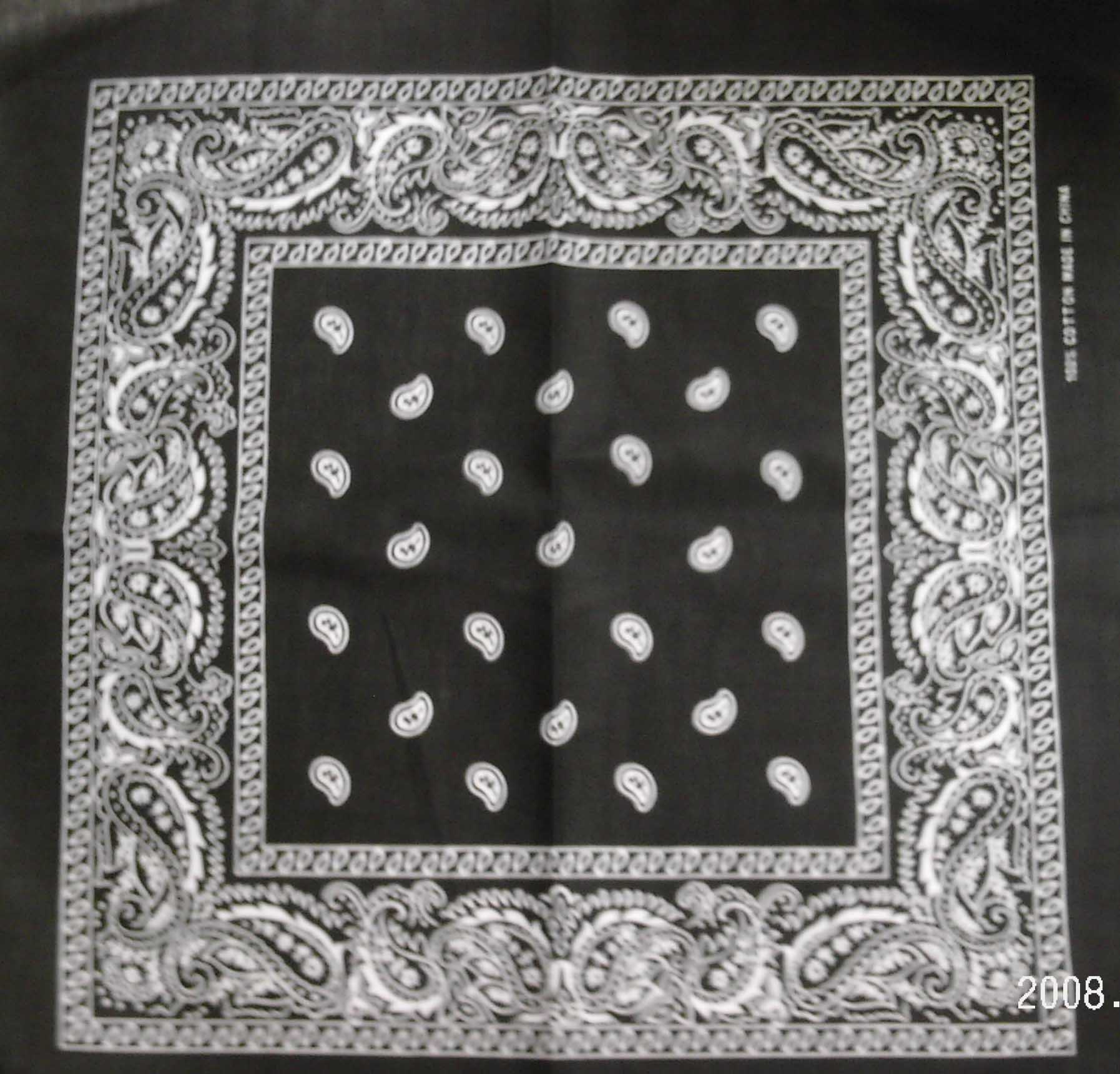 Black Teardrop Bandana