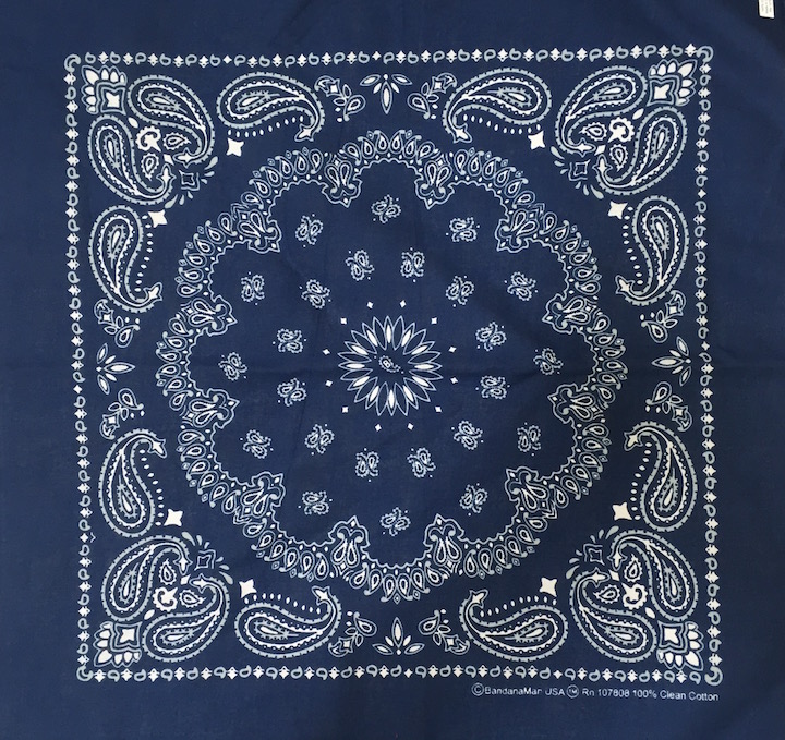 Blue Paisley Wholesale Bandanna