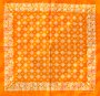 Orange Flowers Pigment Printed Bandannas