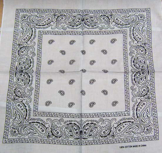 White teardrop Wholesale Bandanna