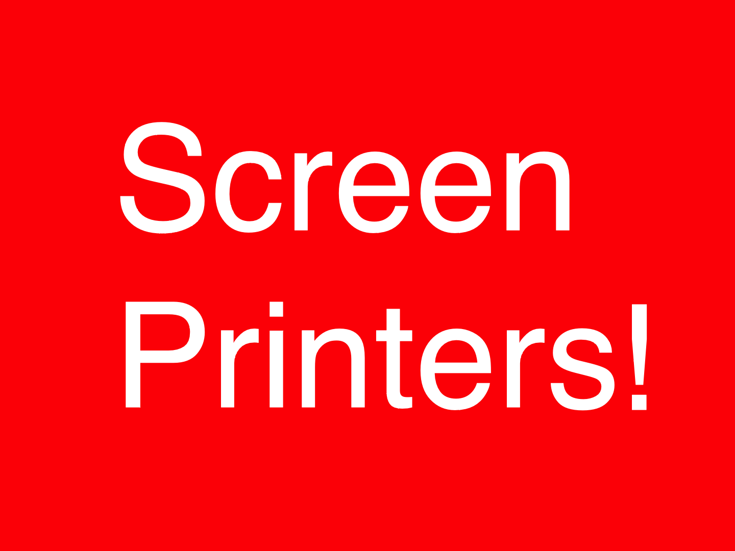 wholesale pricing for screen printers
